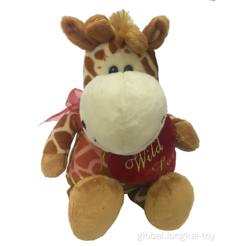 Holiday Plush Gifts Plush Giraffe For Valentine Factory